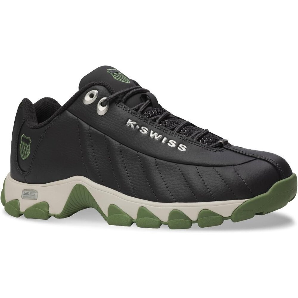 K-swiss Men's Sky/black Wide Tennis Dad Walking Leather Upper Sneaker Shoes